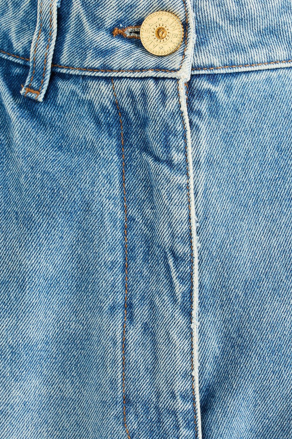BALMAIN Hoch sitzende Karottenjeans in ausgewaschener Optik