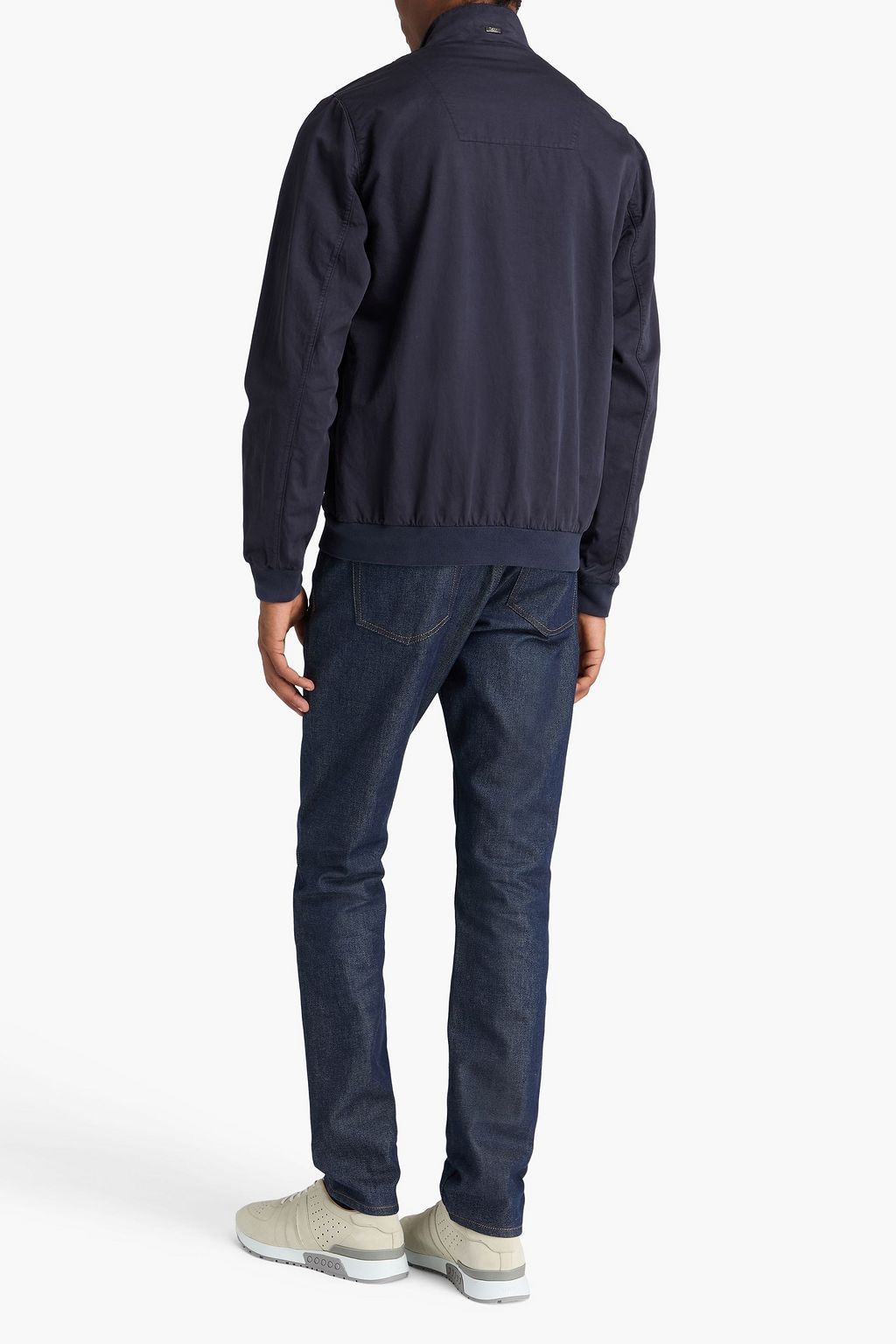 HERNO Cotton and linen-blend bomber jacket