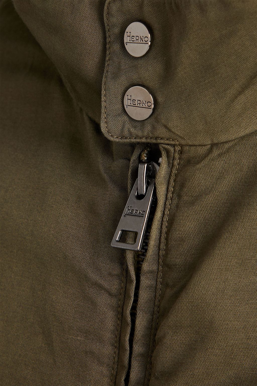 HERNO Cotton and linen-blend bomber jacket