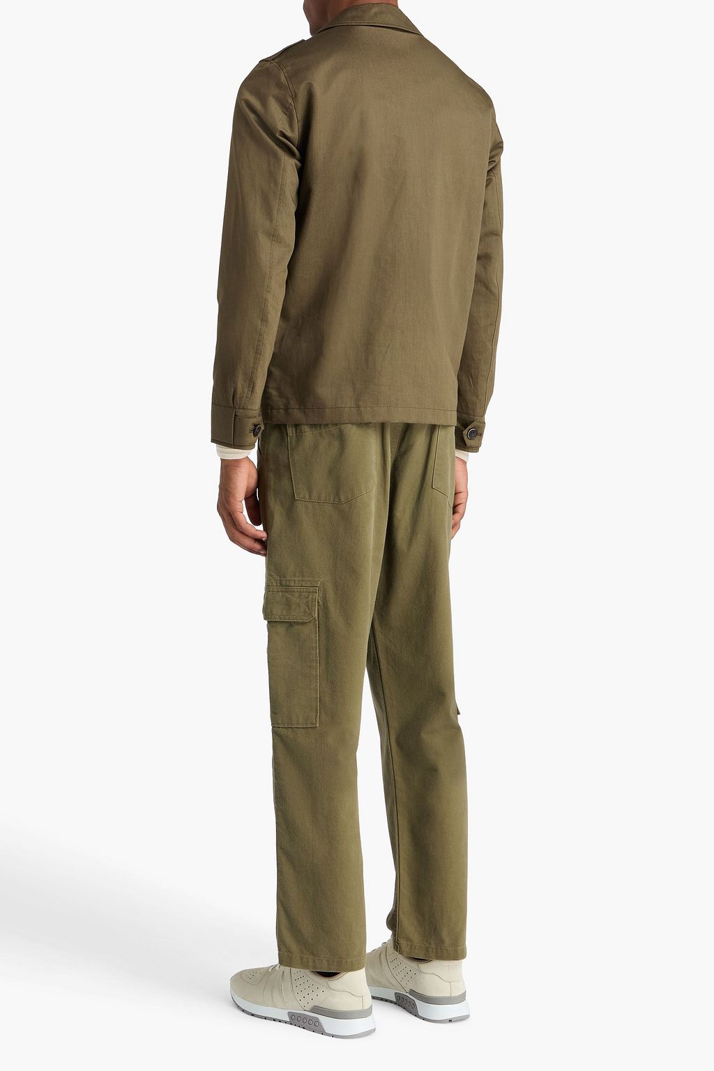 HERNO Cotton and linen-blend field jacket