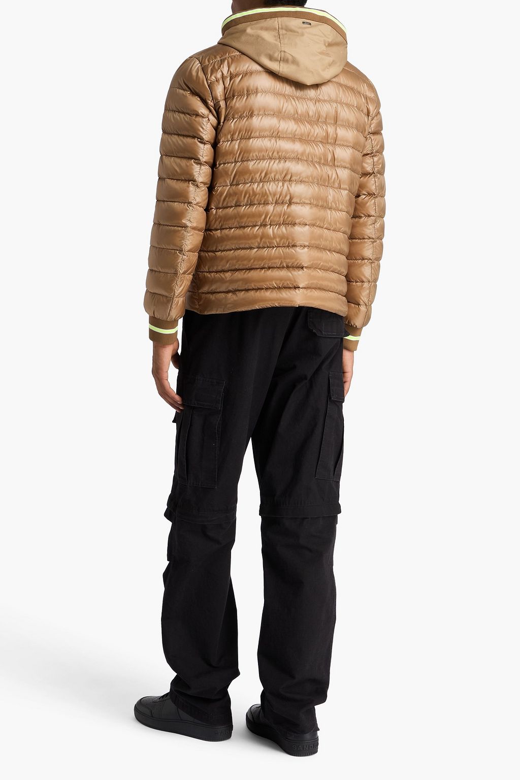 HERNO جاكيت بغطاء رأس من قماش عازل مبطّن