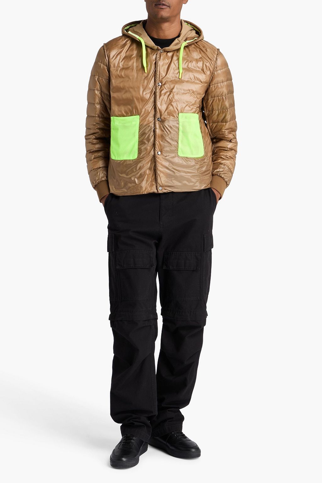 HERNO جاكيت بغطاء رأس من قماش عازل مبطّن