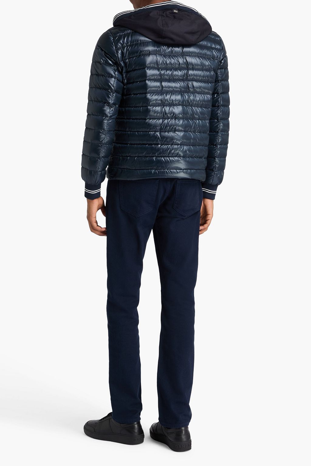 HERNO جاكيت بغطاء رأس من قماش عازل مبطّن