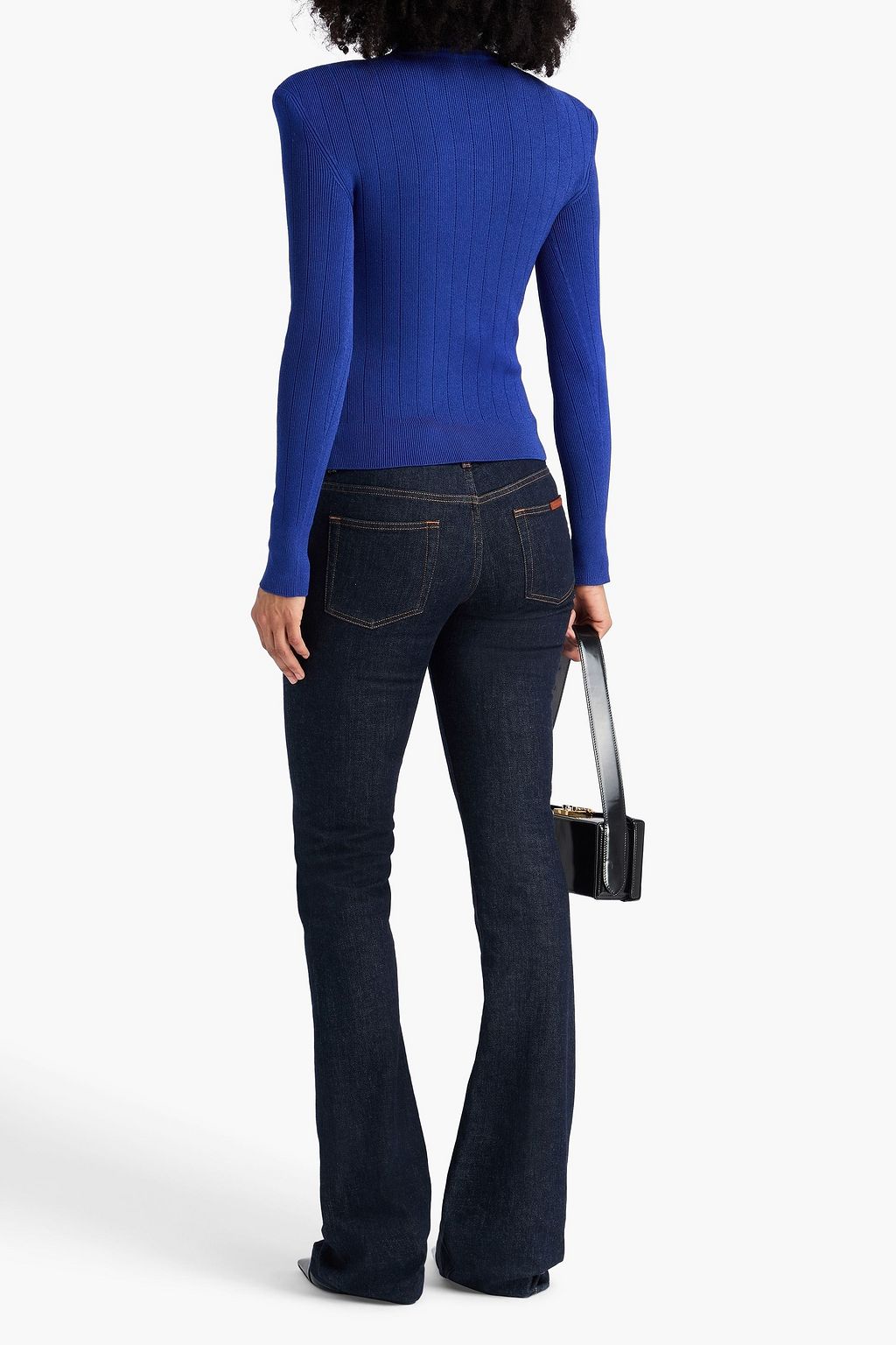 BALMAIN Rollkragenpullover aus Rippstrick mit Verzierung
