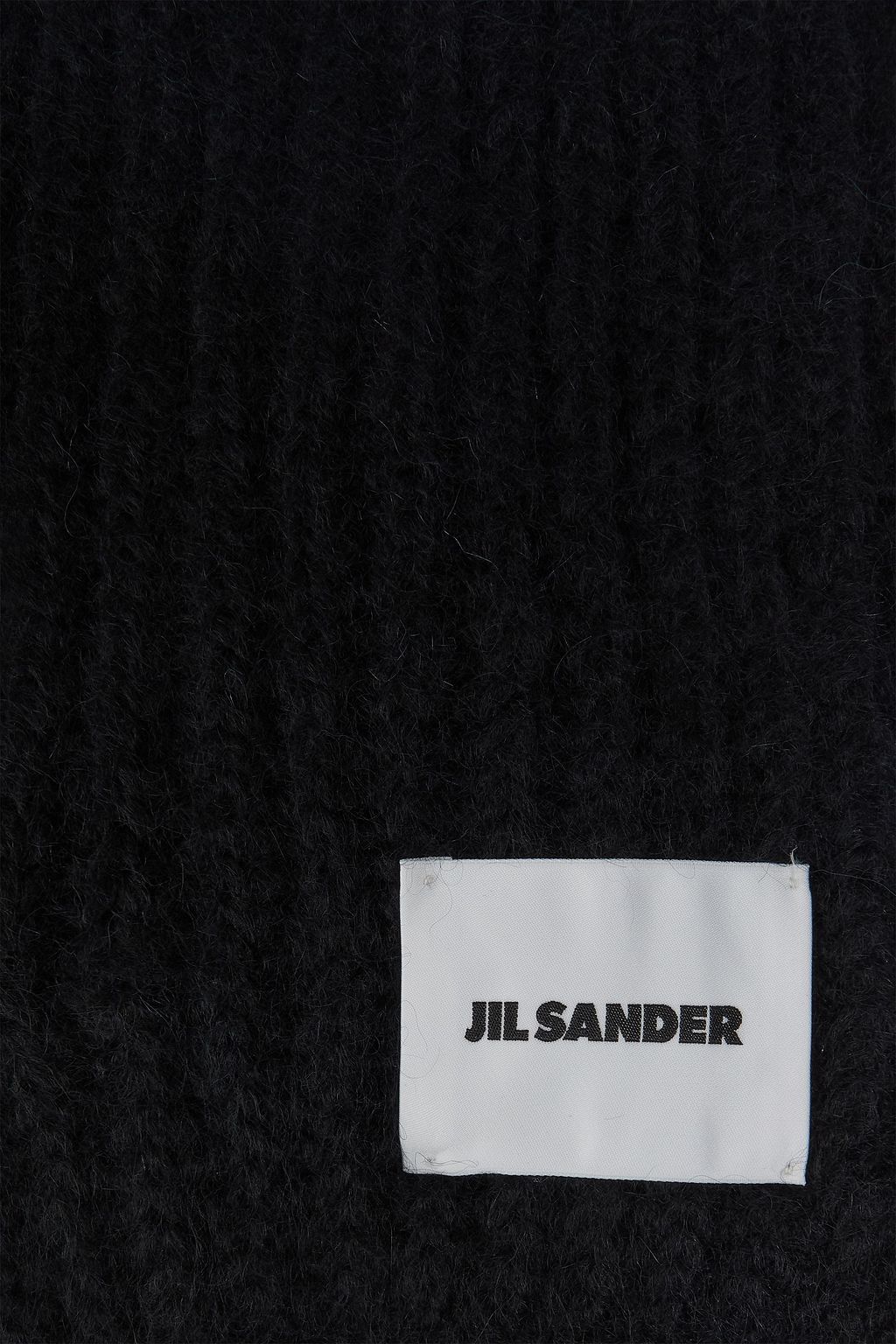 JIL SANDER Ribbed mohair and wool-blend scarf