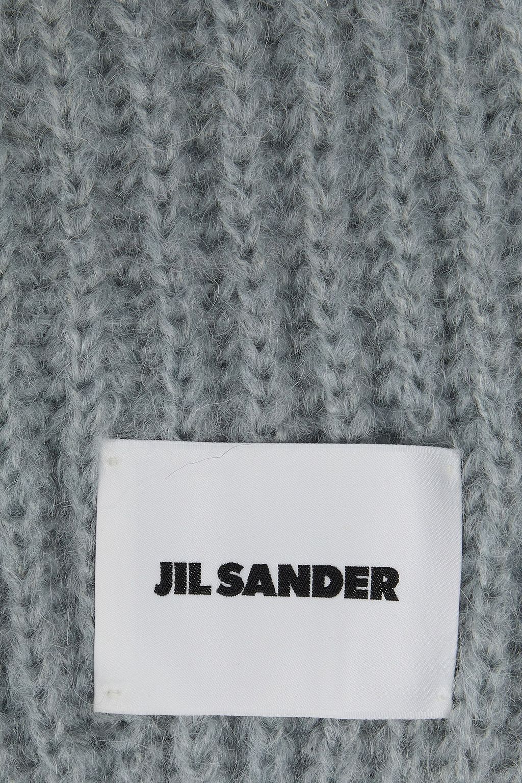 JIL SANDER Ribbed mohair and wool-blend scarf