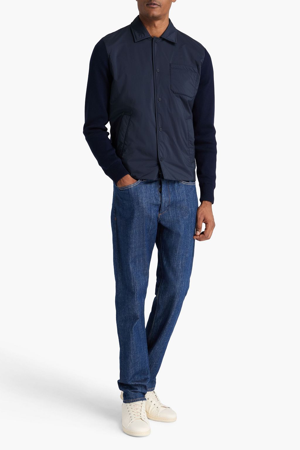 HERNO Cotton-paneled shell jacket