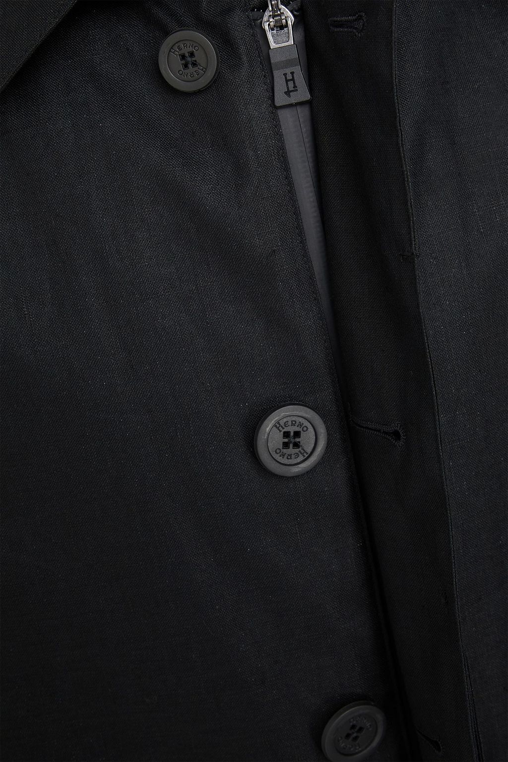 HERNO Laminar linen raincoat