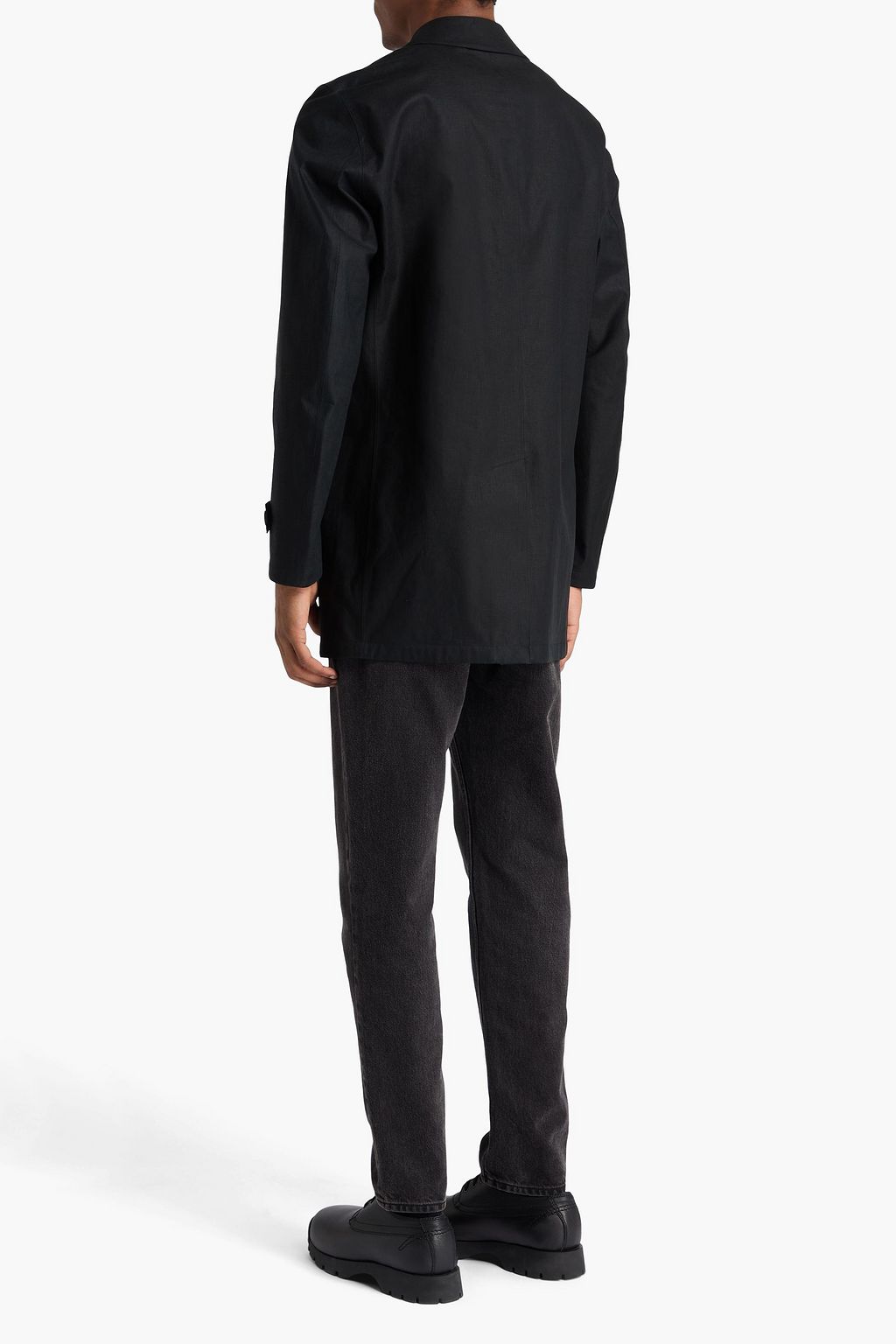 HERNO Laminar linen raincoat