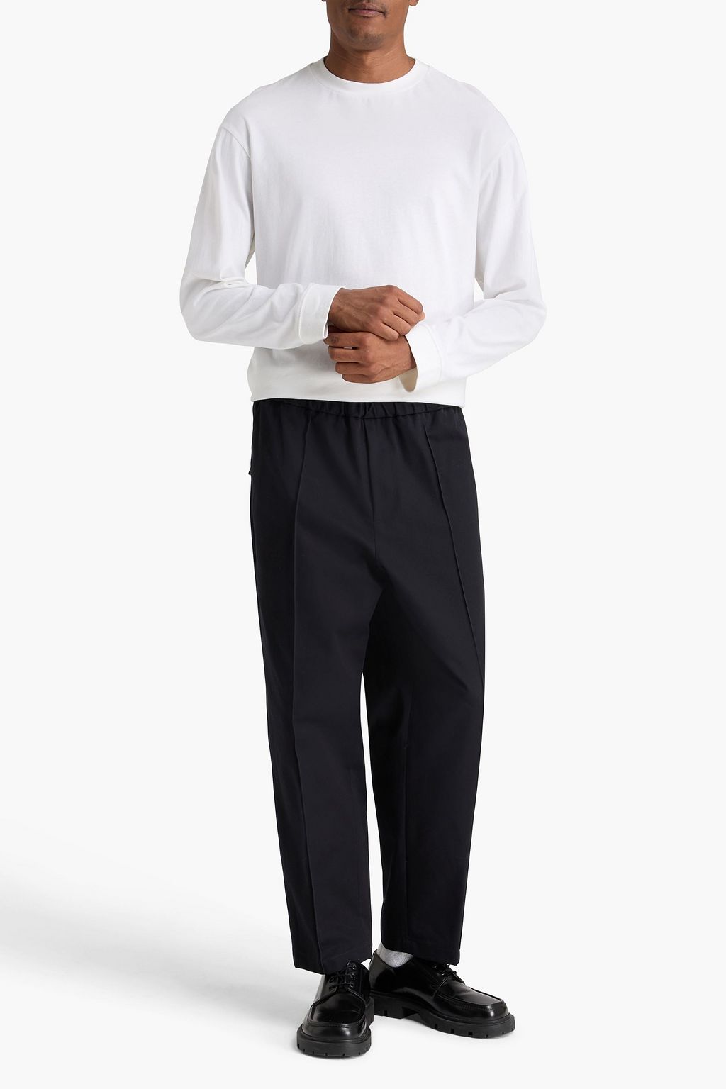 JIL SANDER Cotton-twill pants