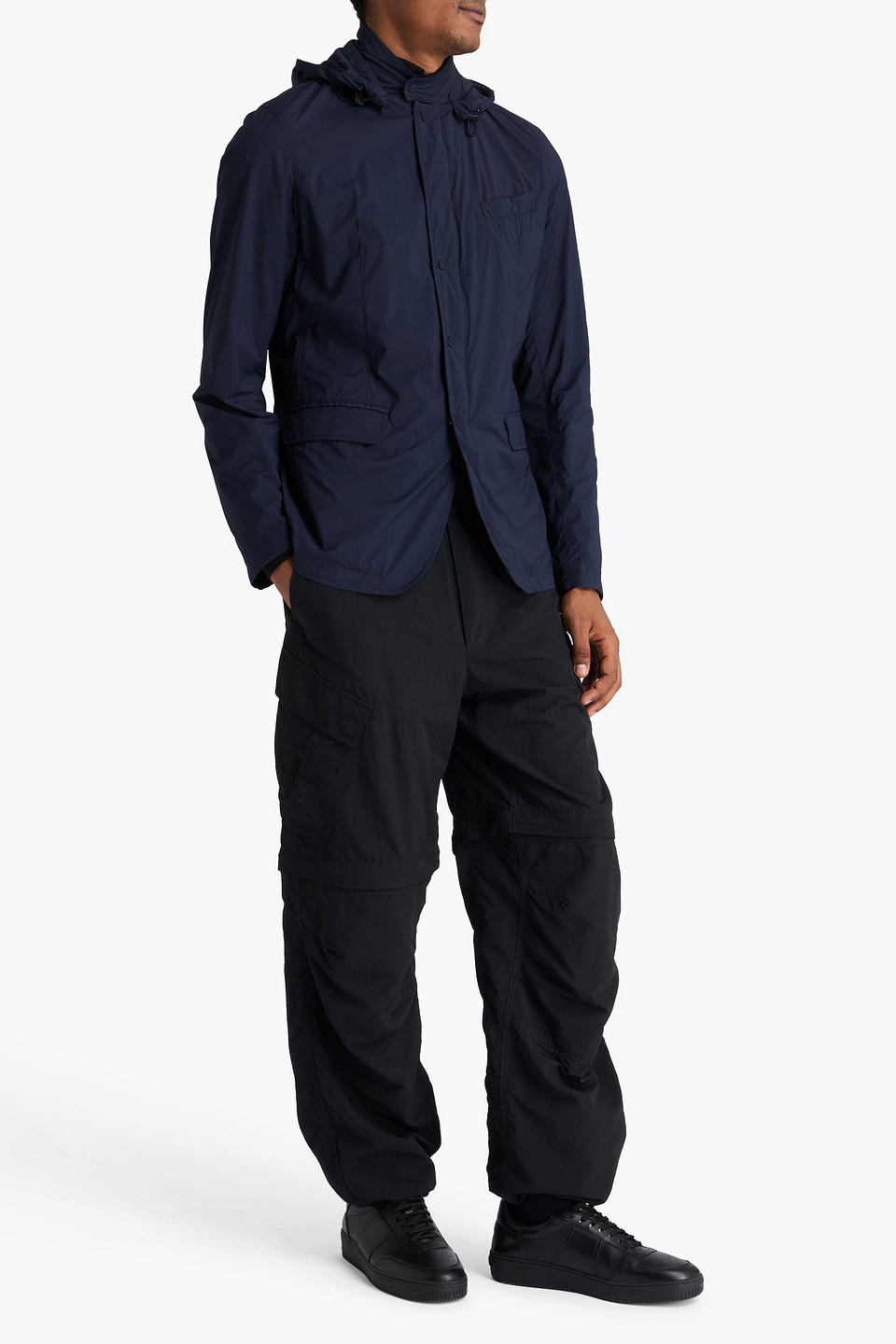  Herno - Kapuzenjacke Aus Shell - Blau - It 50 