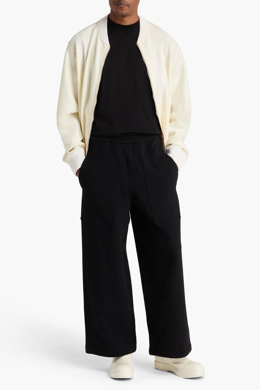 JIL SANDER Cotton-blend fleece sweatpants
