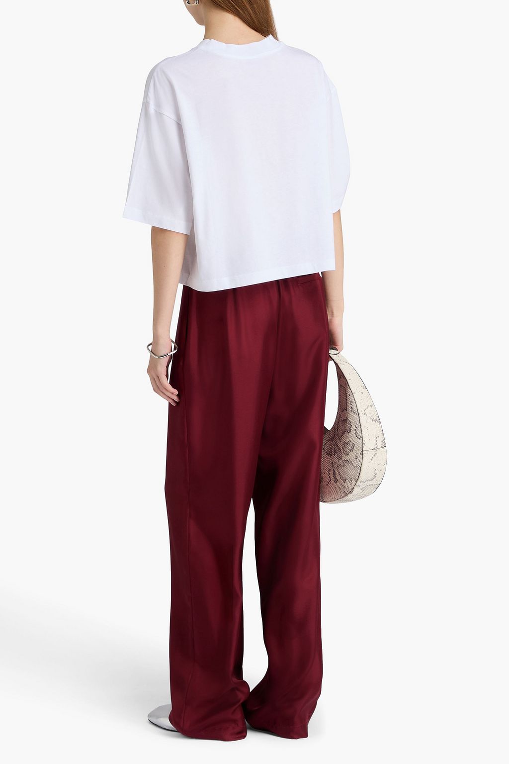 MARNI Cropped printed cotton-jersey T-shirt