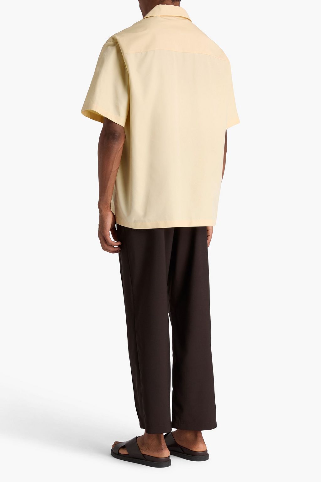 JIL SANDER Printed cotton and silk-blend twill shirt