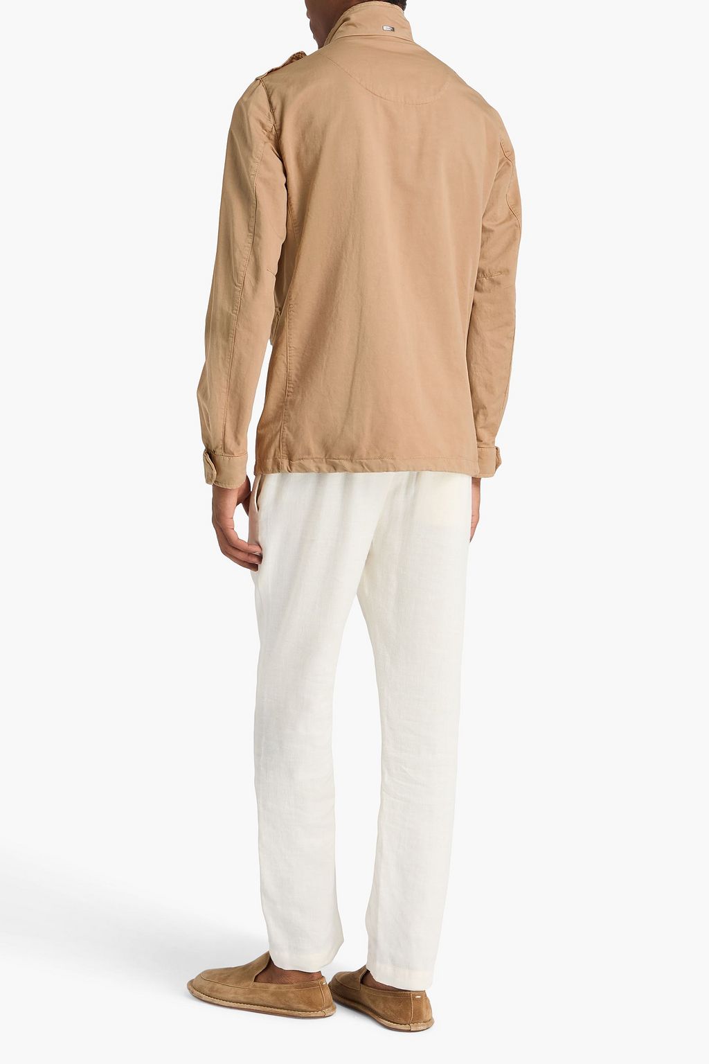 HERNO Cotton and linen-blend field jacket