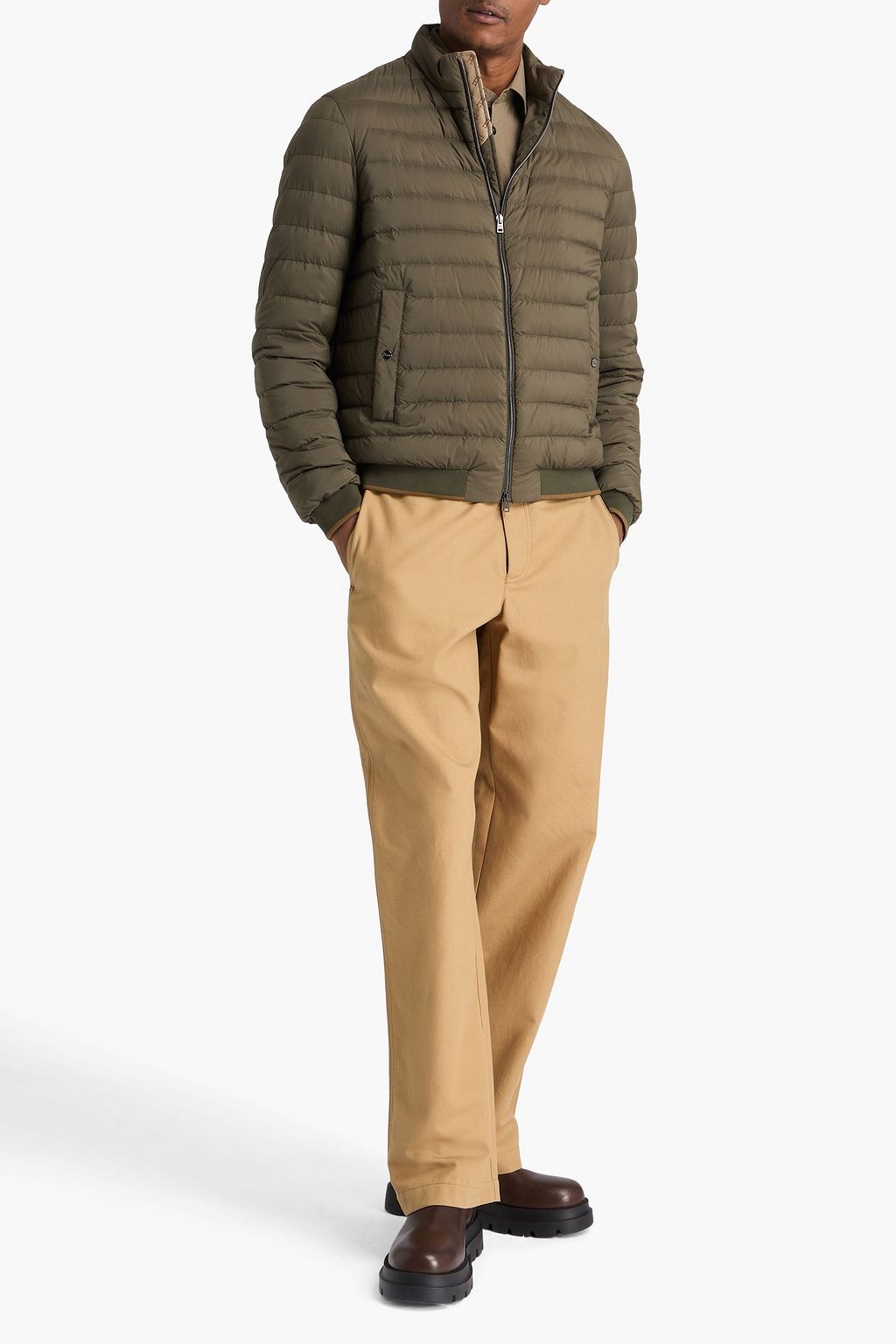 HERNO جاكيت من قماش عازل محشو بالزغب مبطّن