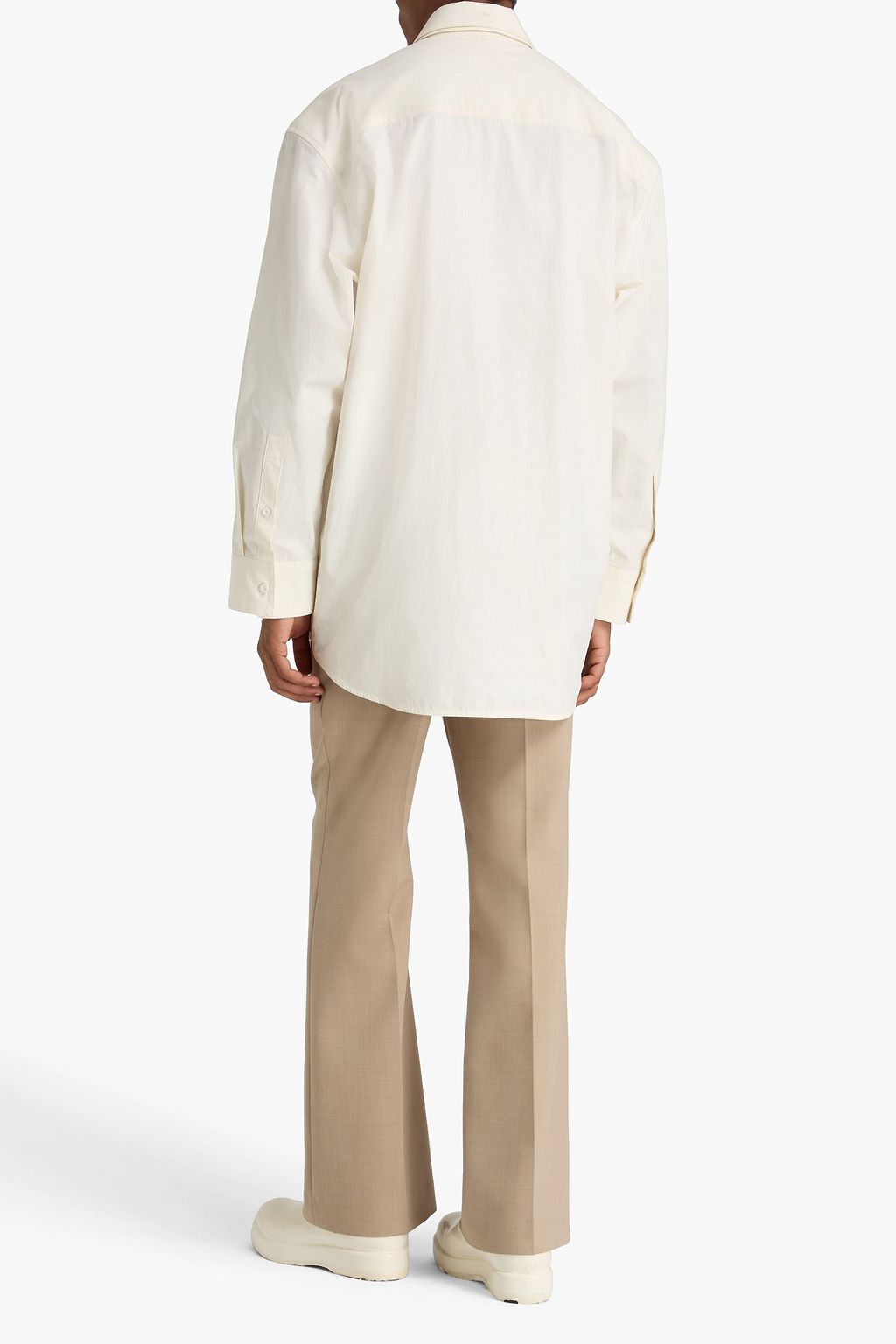 JIL SANDER Layered cotton-poplin shirt