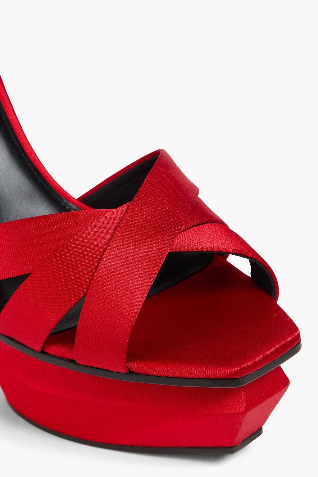 BALMAIN Plateausandalen aus Satin