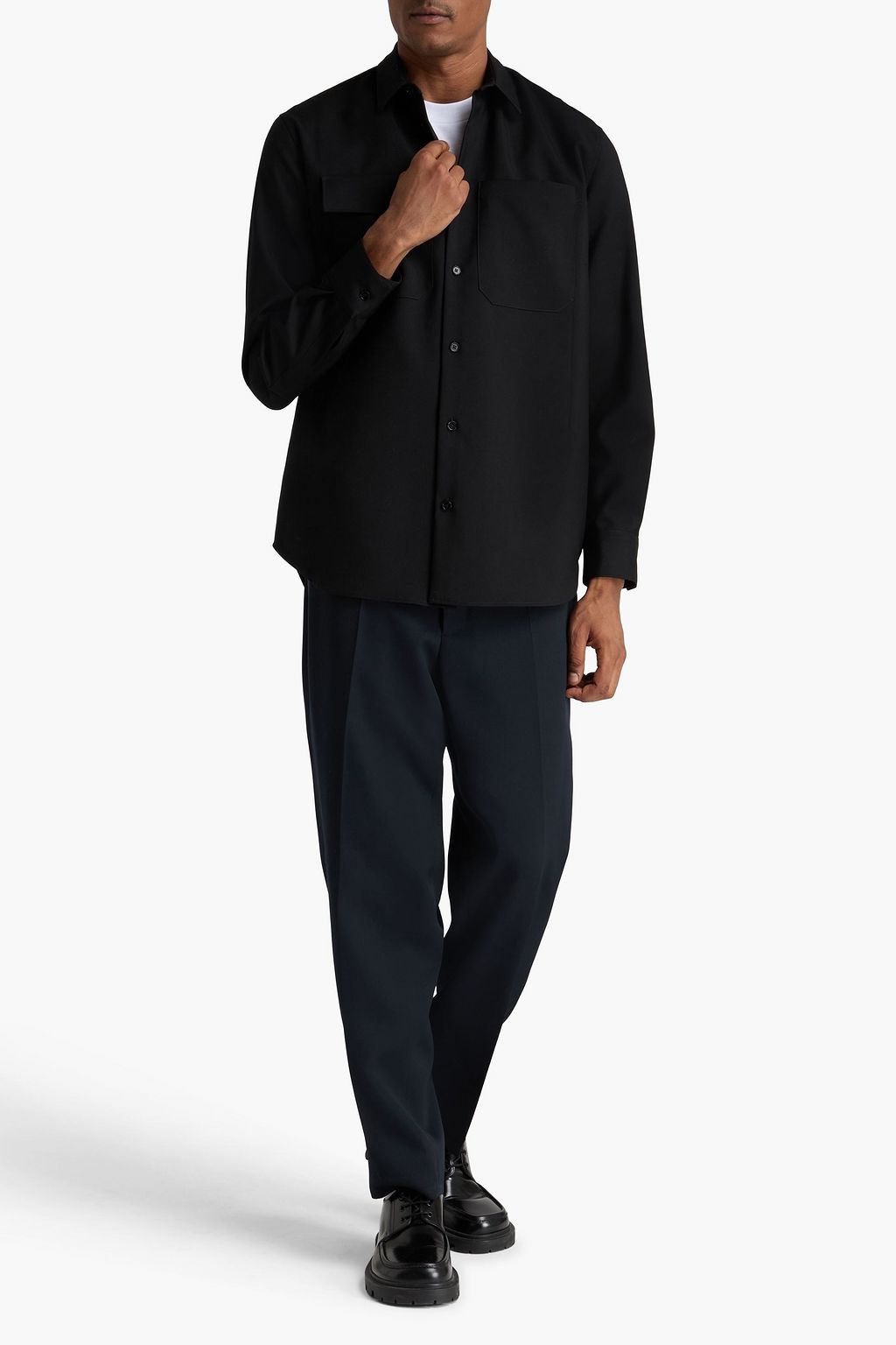 JIL SANDER Wool-gabardine shirt