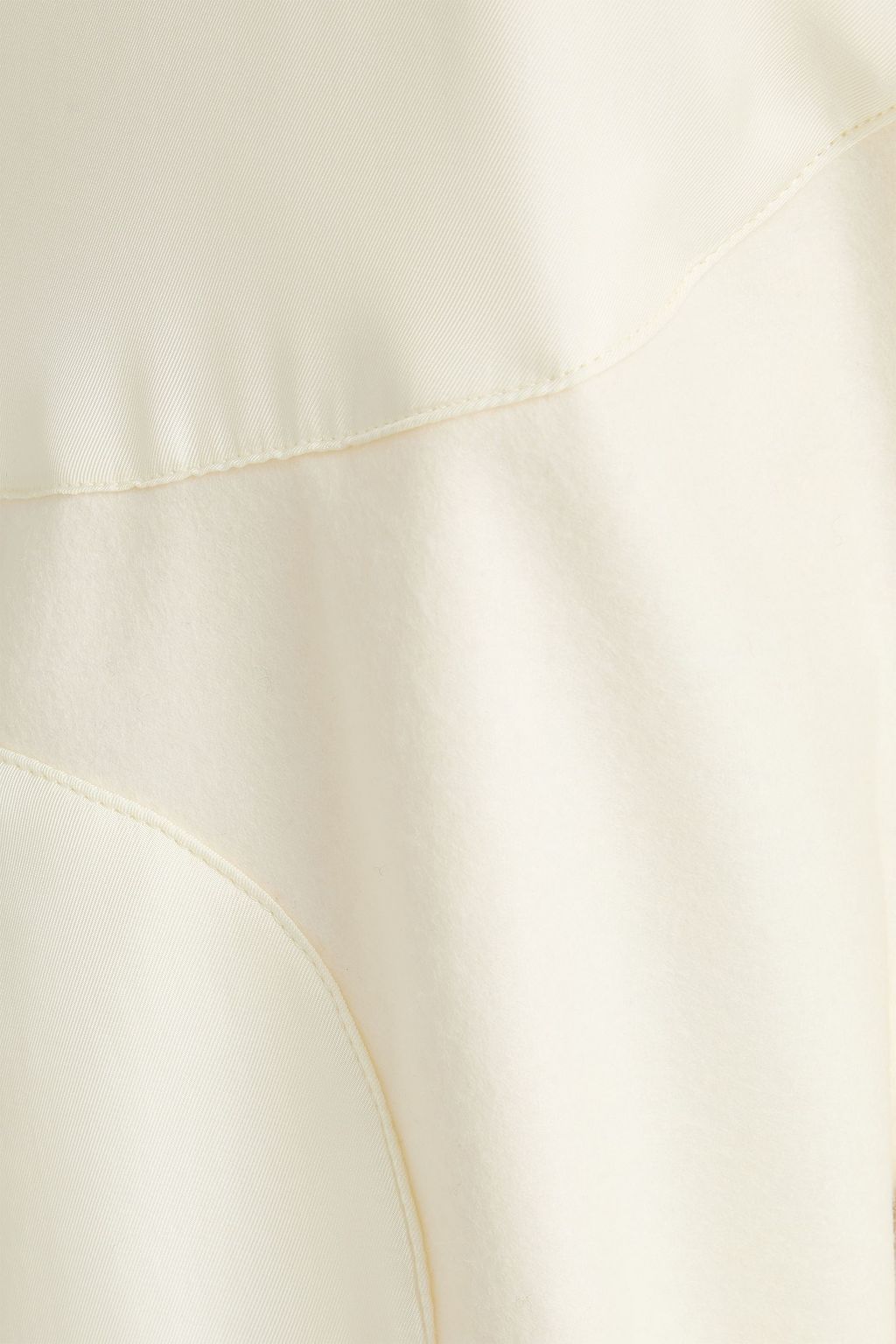 JIL SANDER Wool-felt and satin-twill sweatshirt