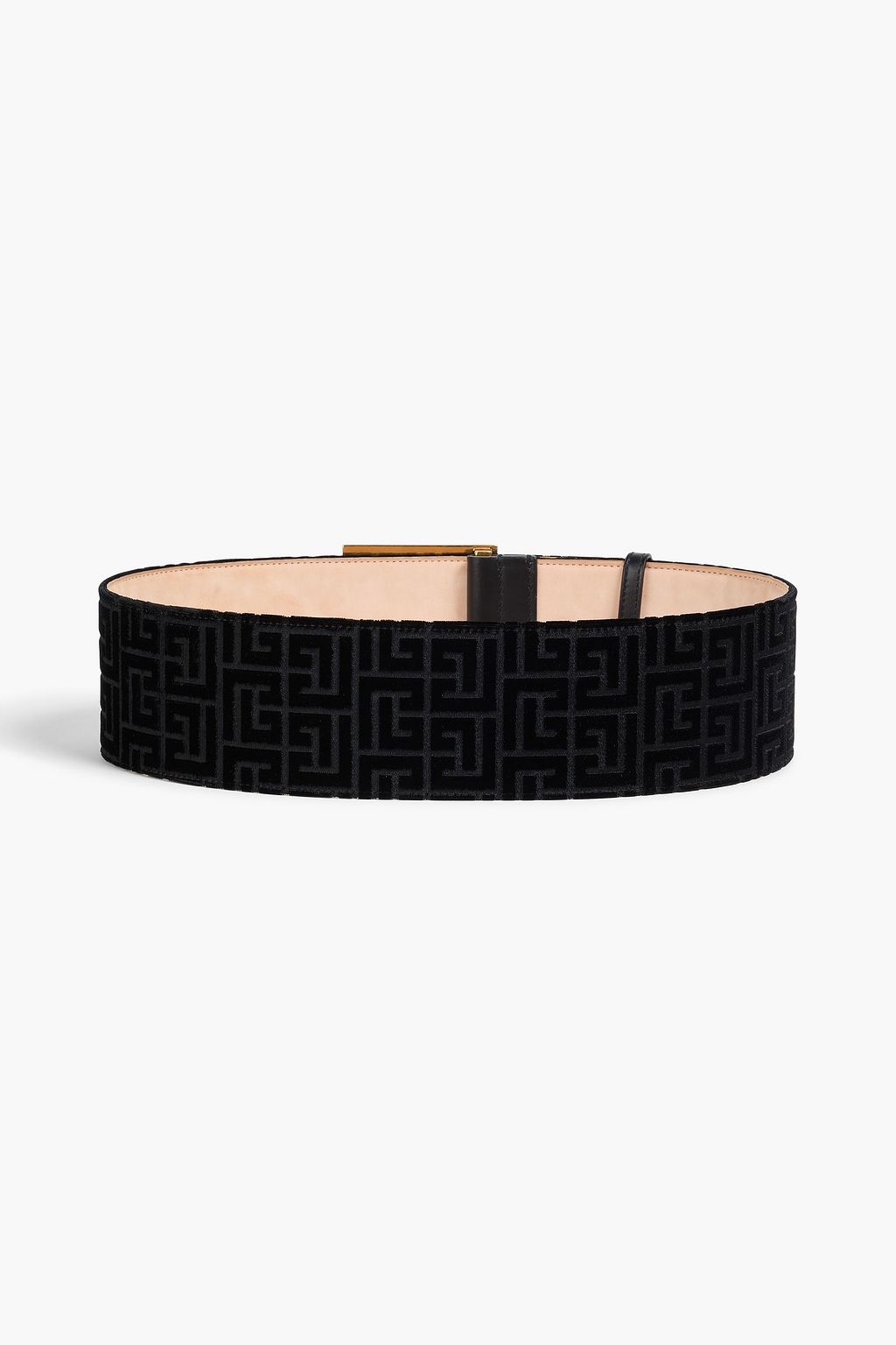 BALMAIN Devoré-velvet waist belt