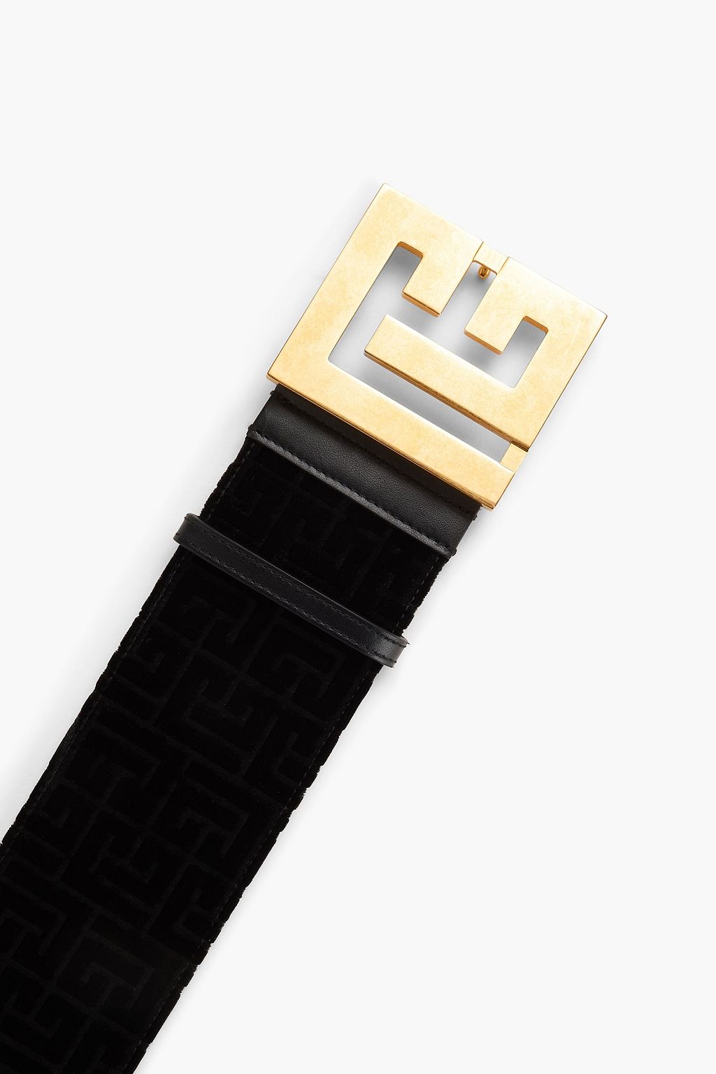 BALMAIN Devoré-velvet waist belt