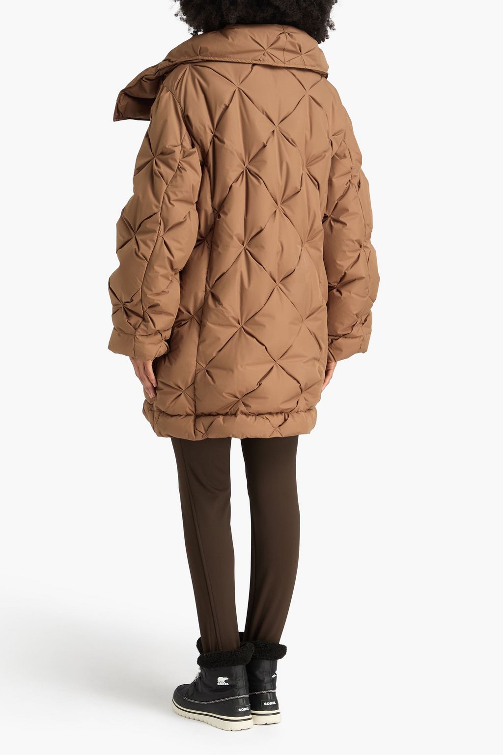 GOLDBERGH Lauren belted quilted shell down coat