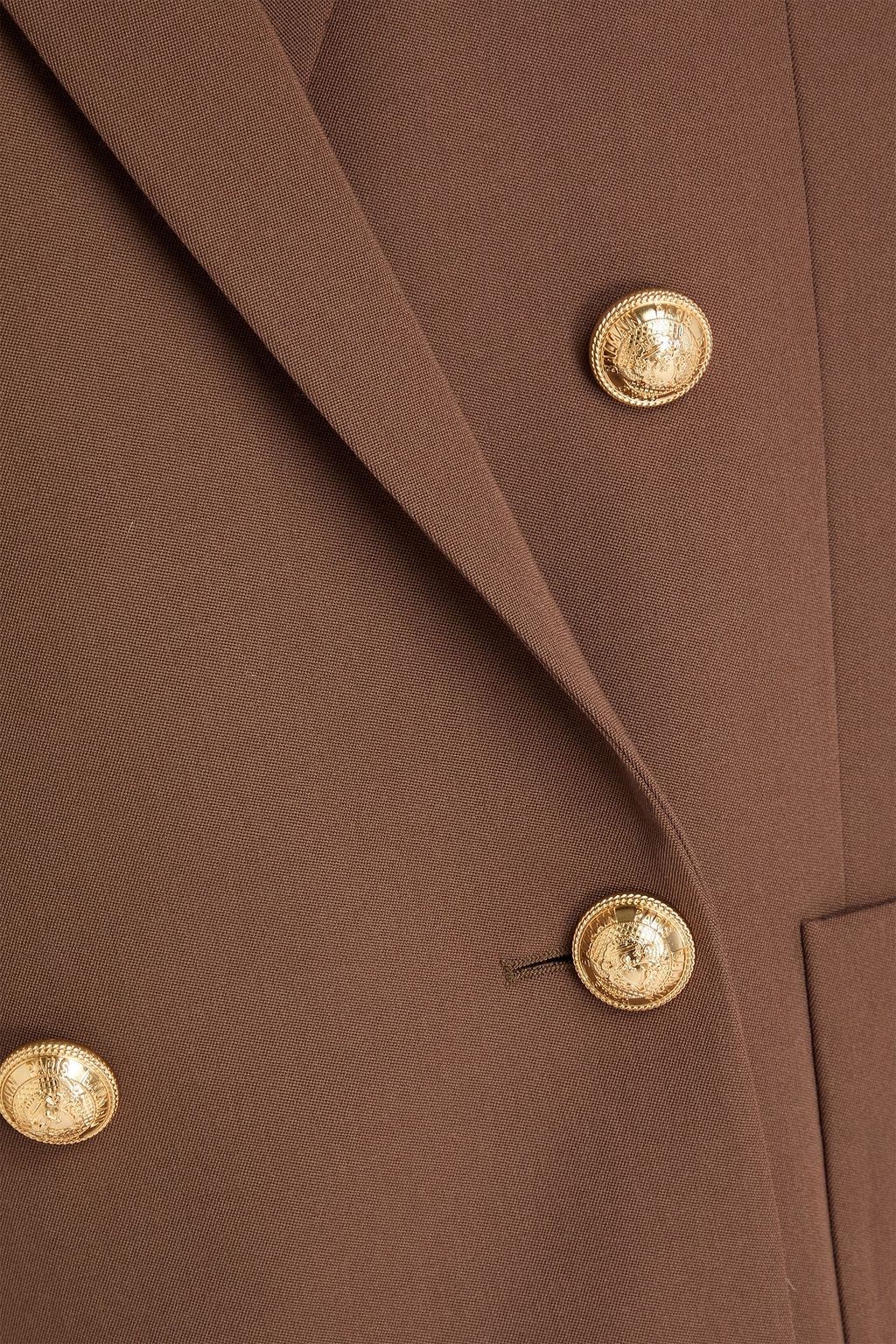 BALMAIN بليزر من صوف غران دو بودر بصفين من الأزرار