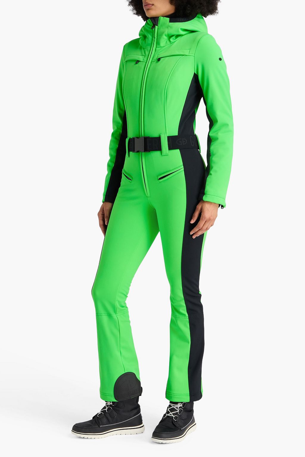 GOLDBERGH Parry belted neon stretch-shell ski suit