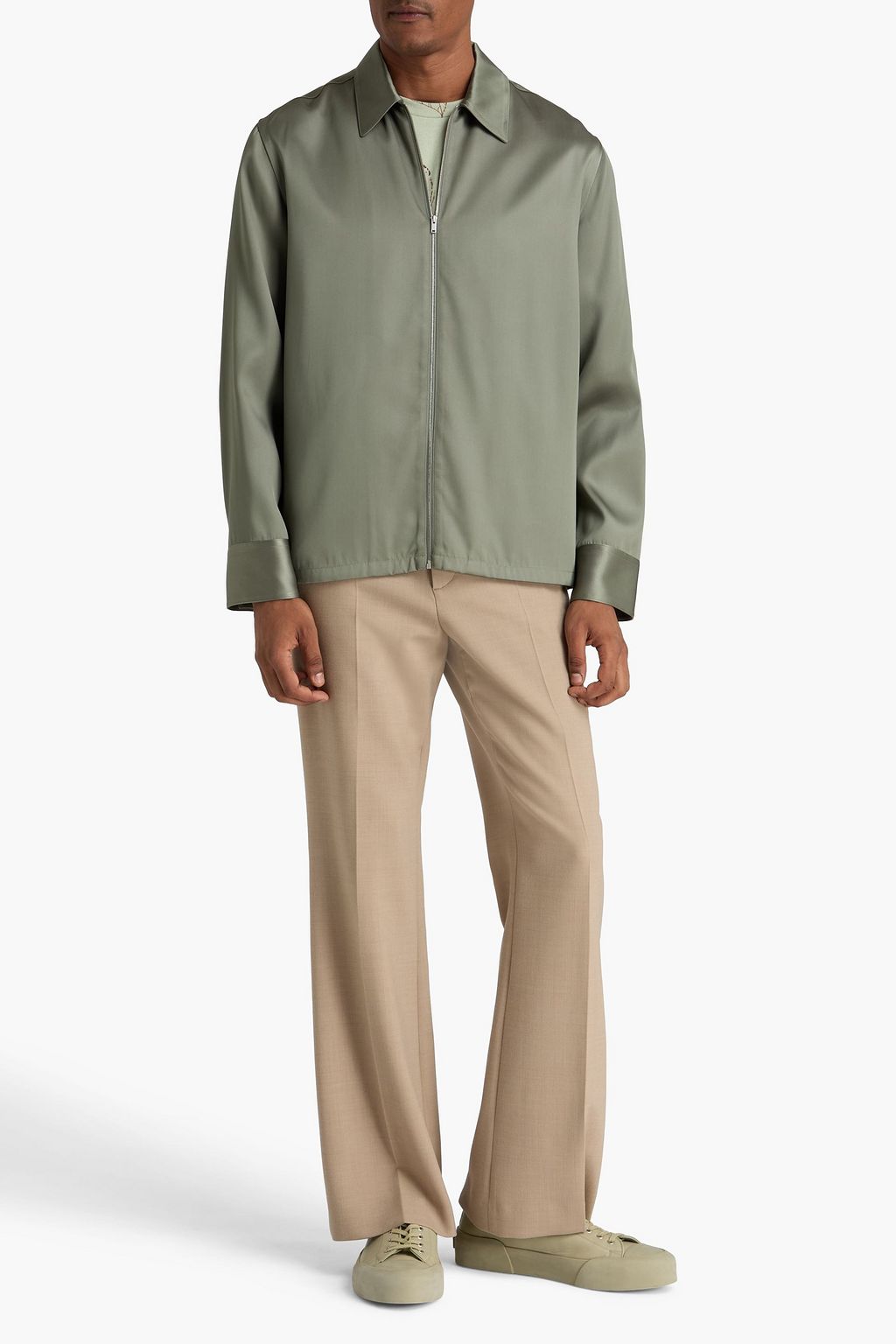 JIL SANDER サテンツイル シャツ