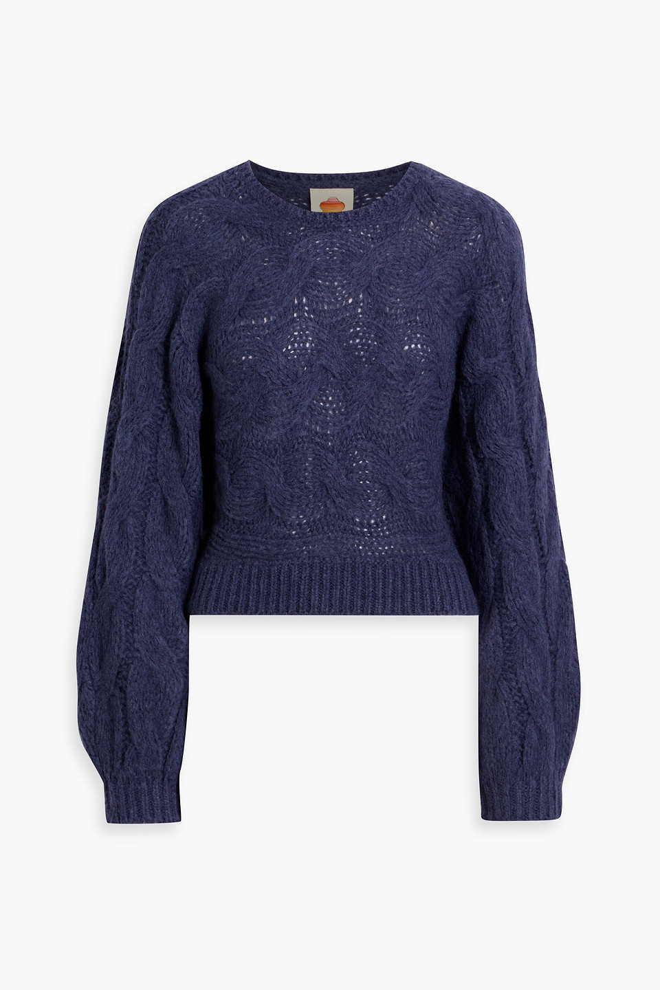 Farm Rio Cable-knit Sweater In Blue