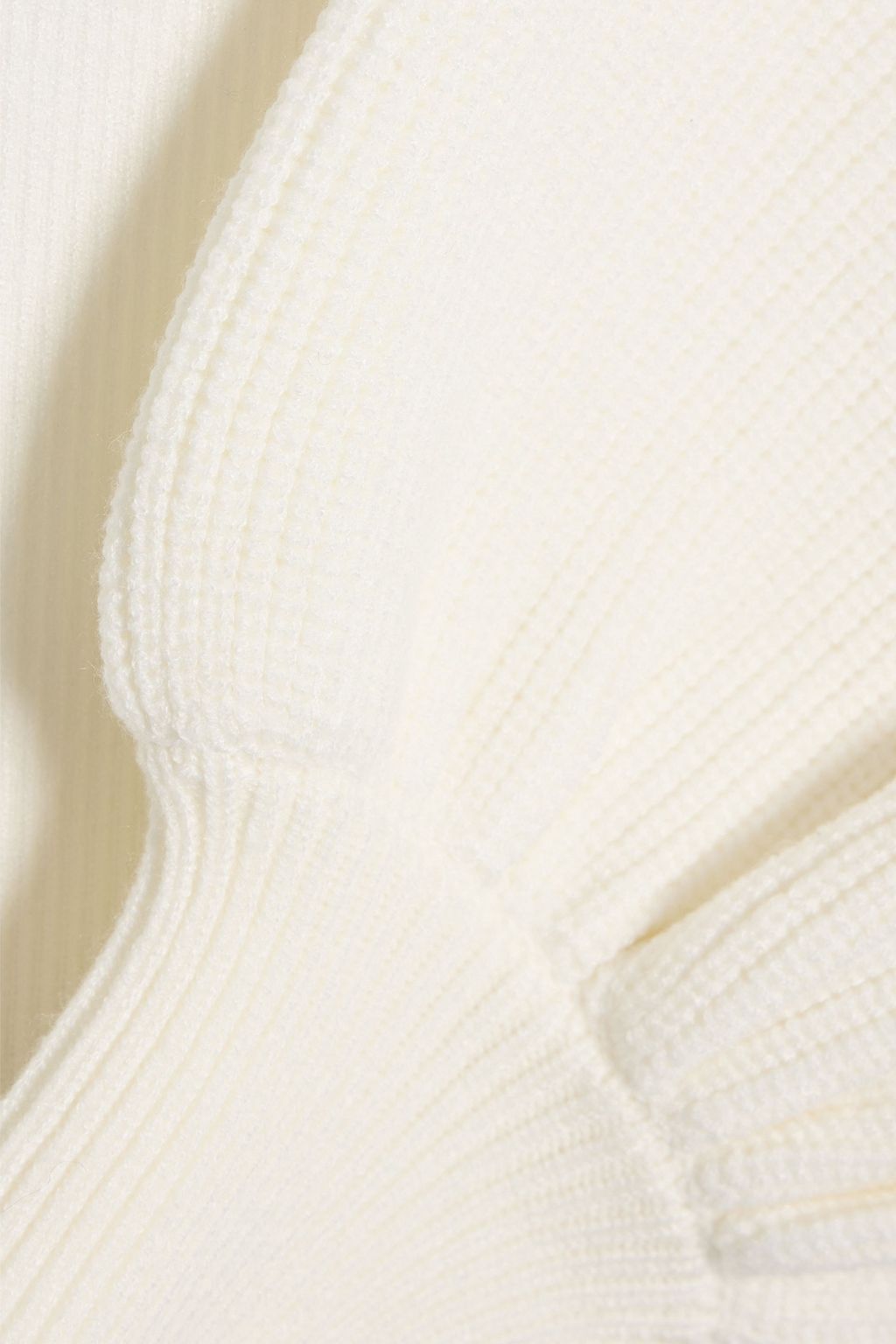 FARM RIO Twisted cutout ribbed-knit bodysuit
