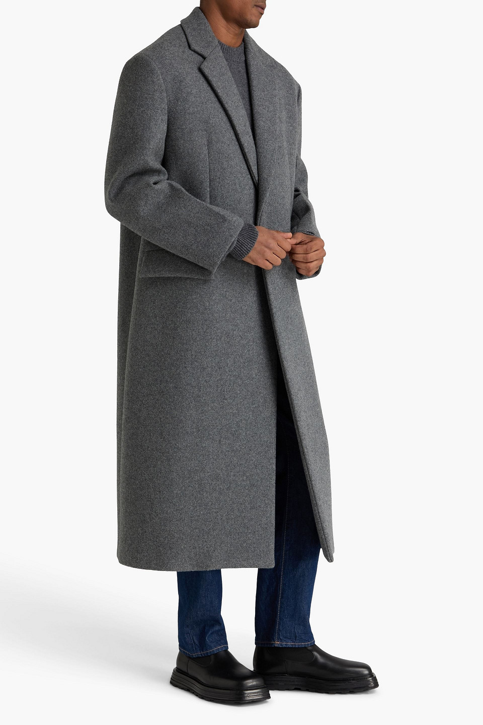  Jil Sander - Mantel Aus Wolle - Grau - It 48 