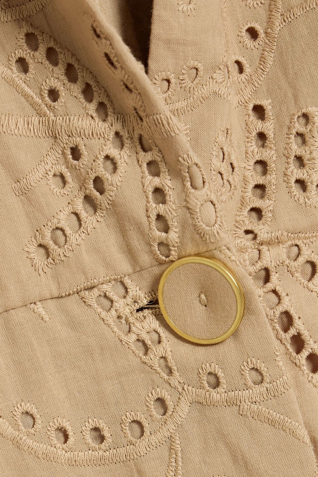 FARM RIO Broderie anglaise cotton trench coat