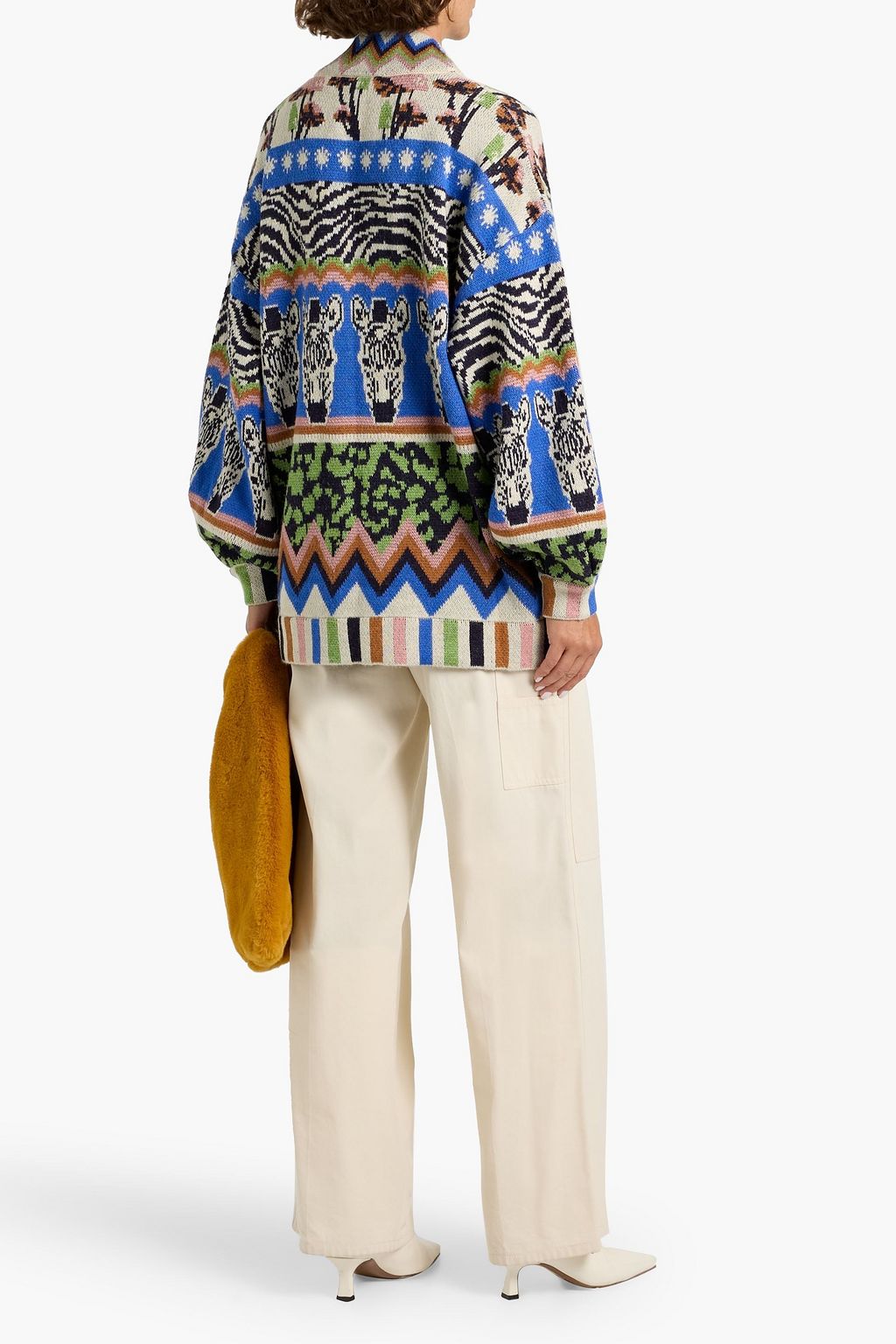 FARM RIO Jacquard-knit cardigan