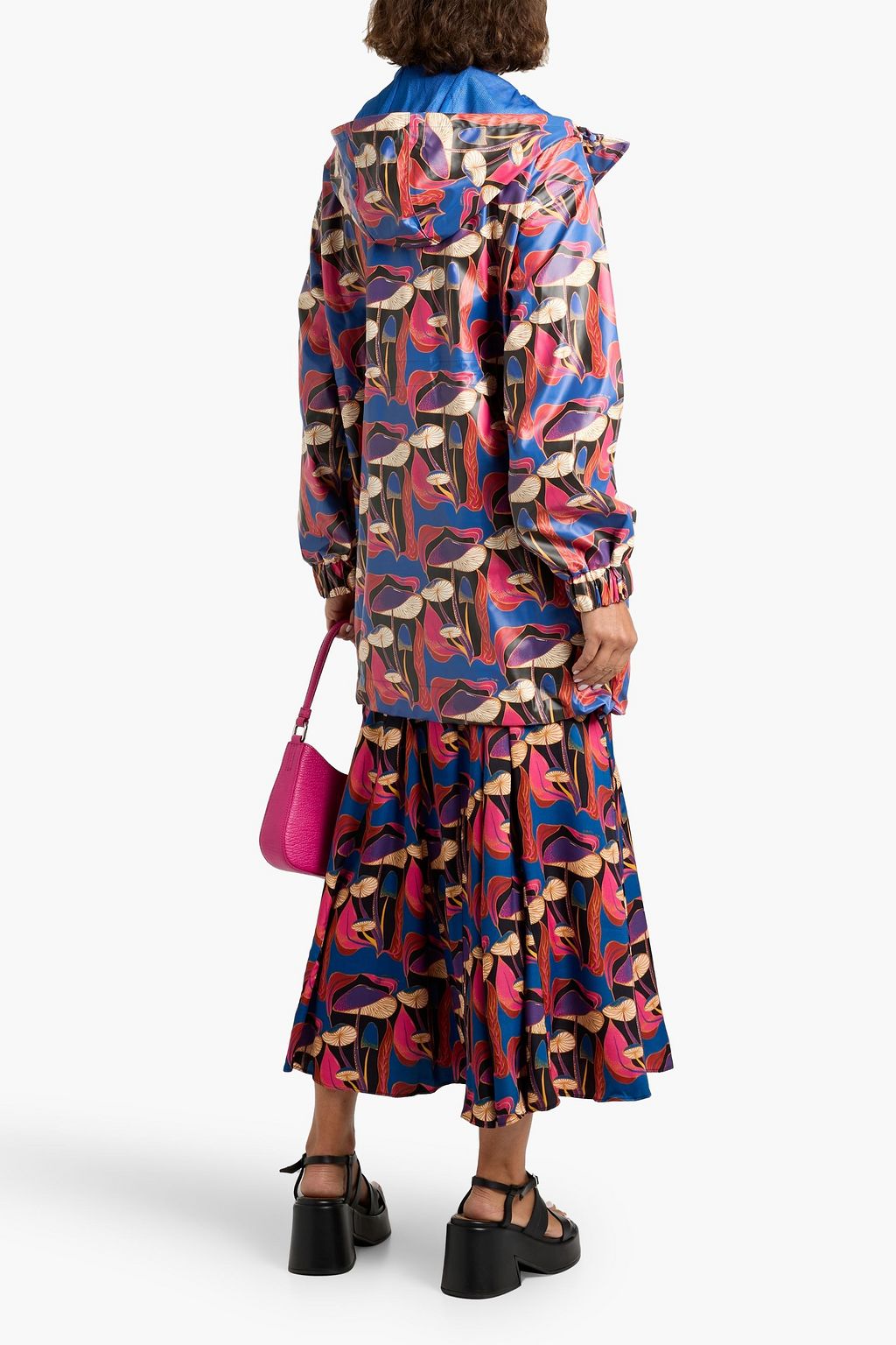 FARM RIO Printed shell hooded raincoat