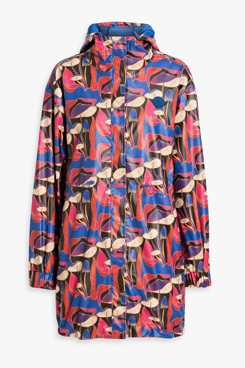 Farm Rio Printed Shell Hooded Raincoat In Multi