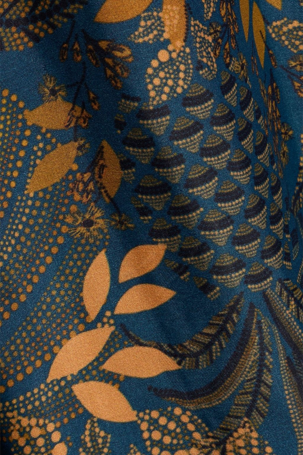 FARM RIO Printed crepe de chine maxi dress