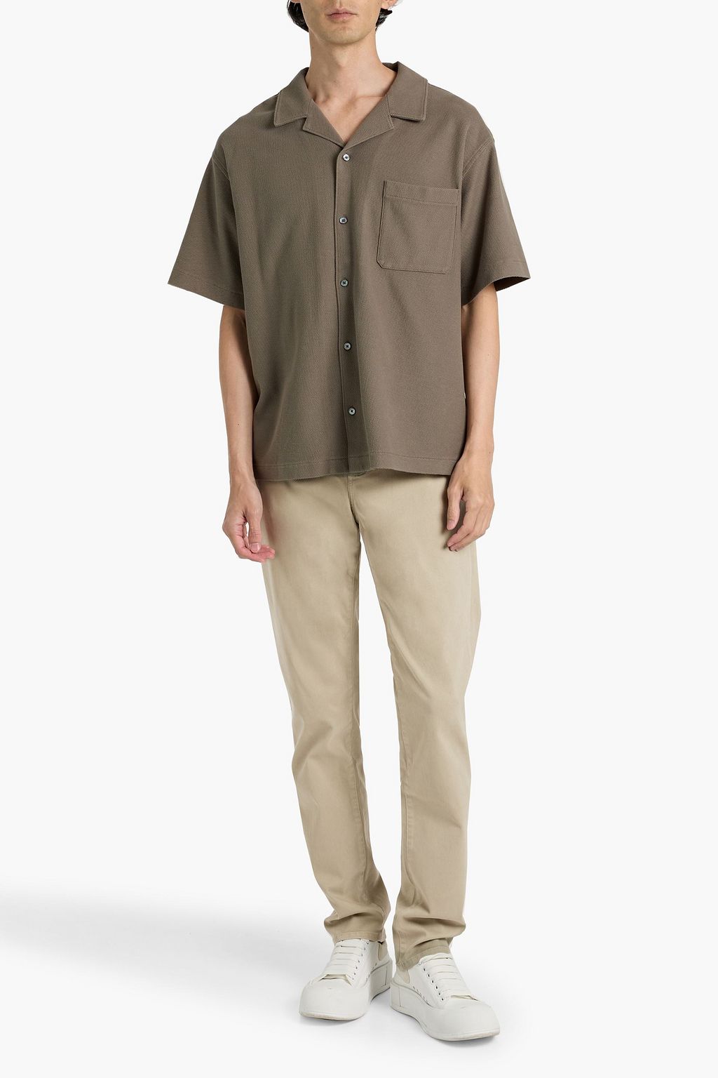 FRAME Cotton-piqué shirt