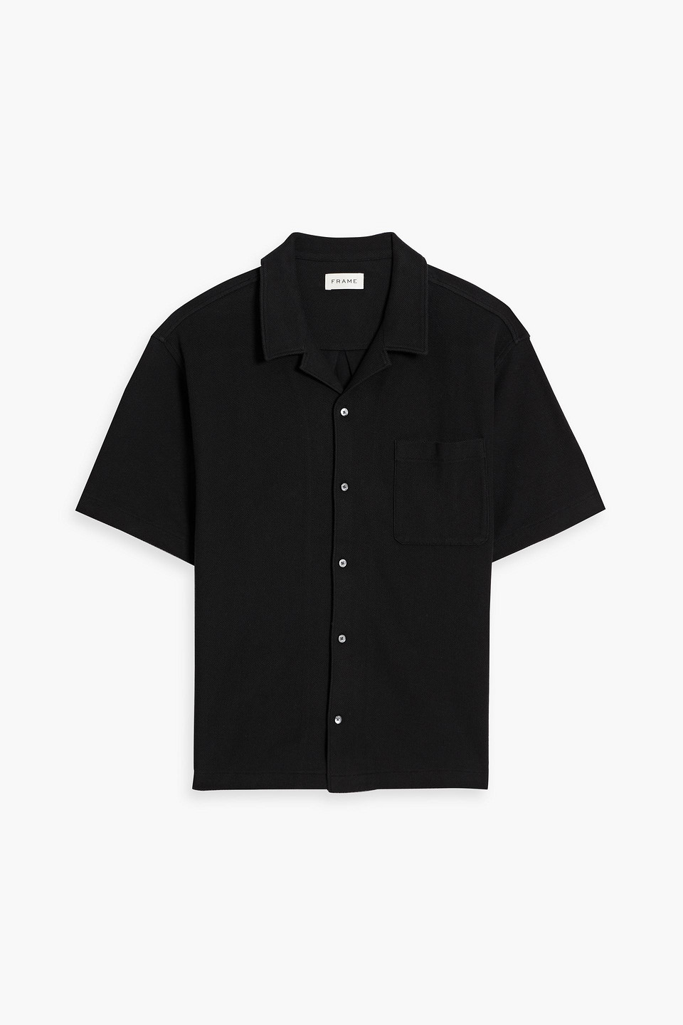 Frame Cotton-piqué Shirt In Black