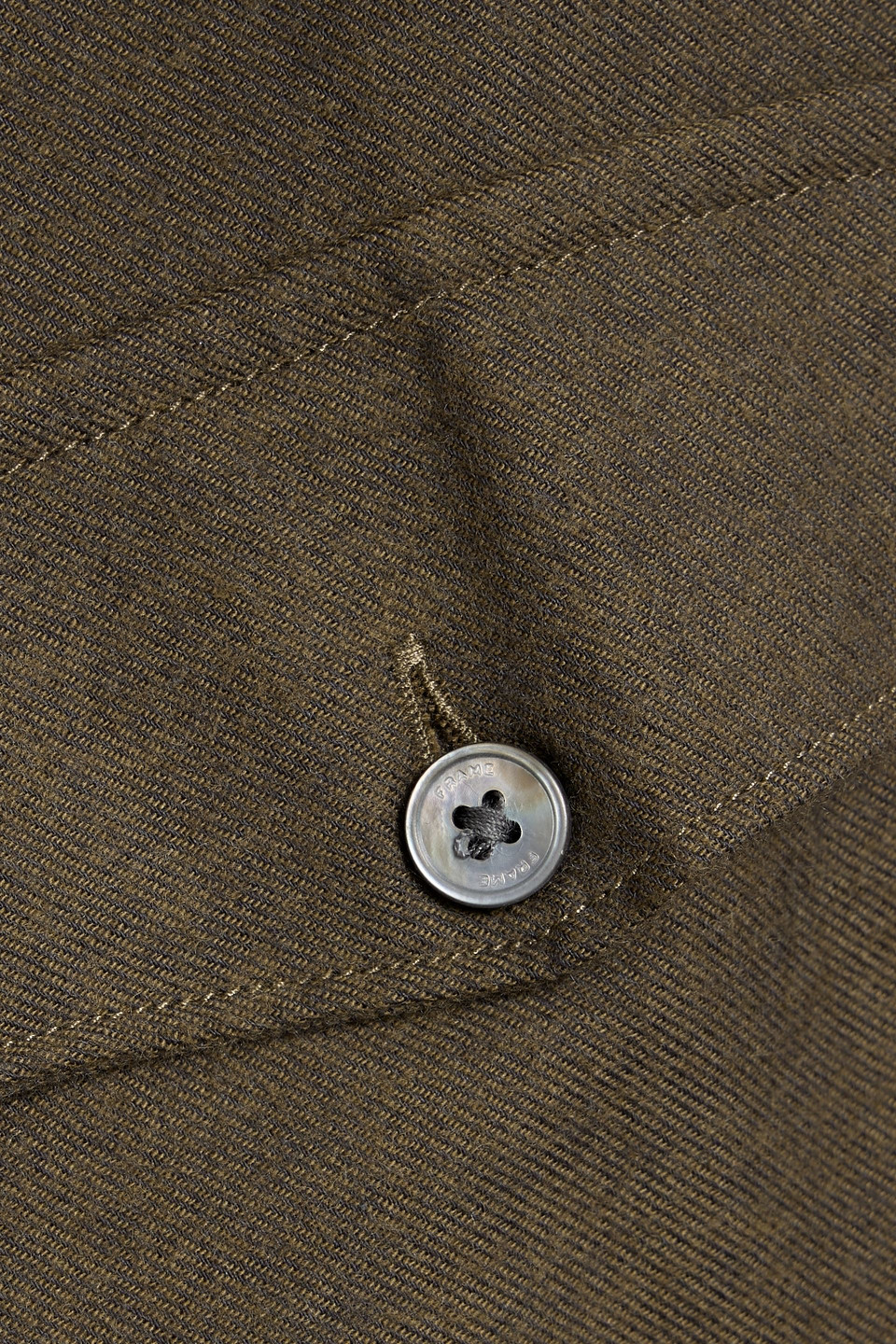 Frame Cotton And Merino Wool-blend Flannel Shirt In Green