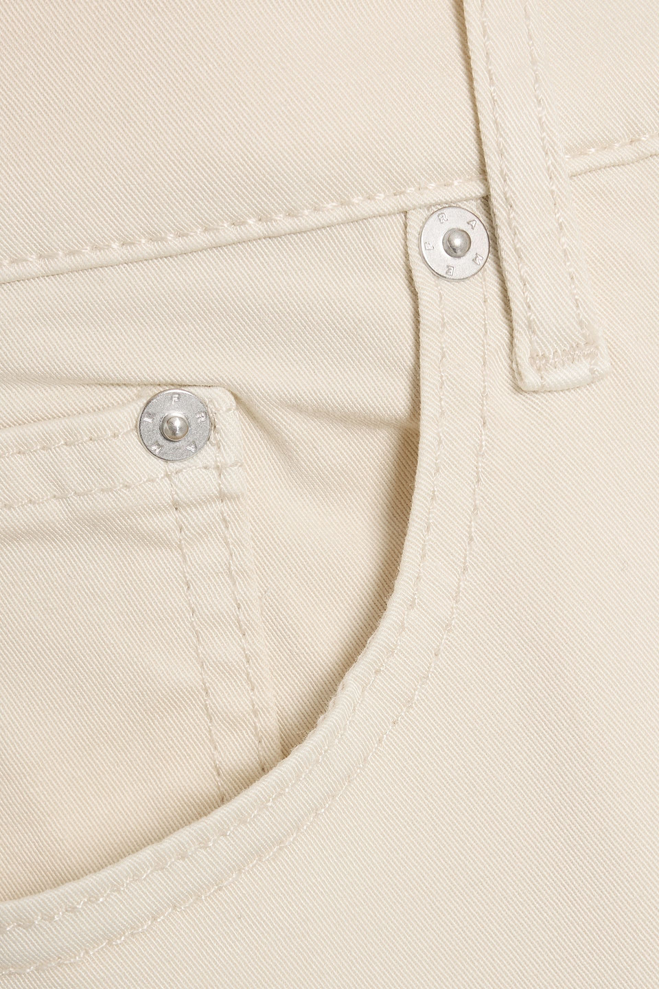 Frame Modern Straight Denim Jeans In White