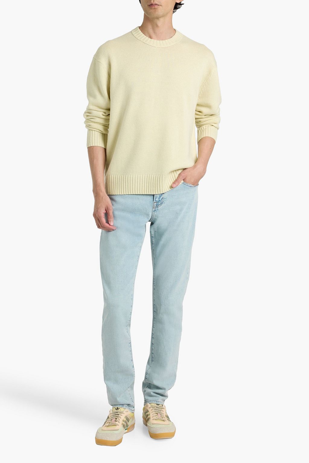 FRAME L'Homme slim-fit faded denim jeans