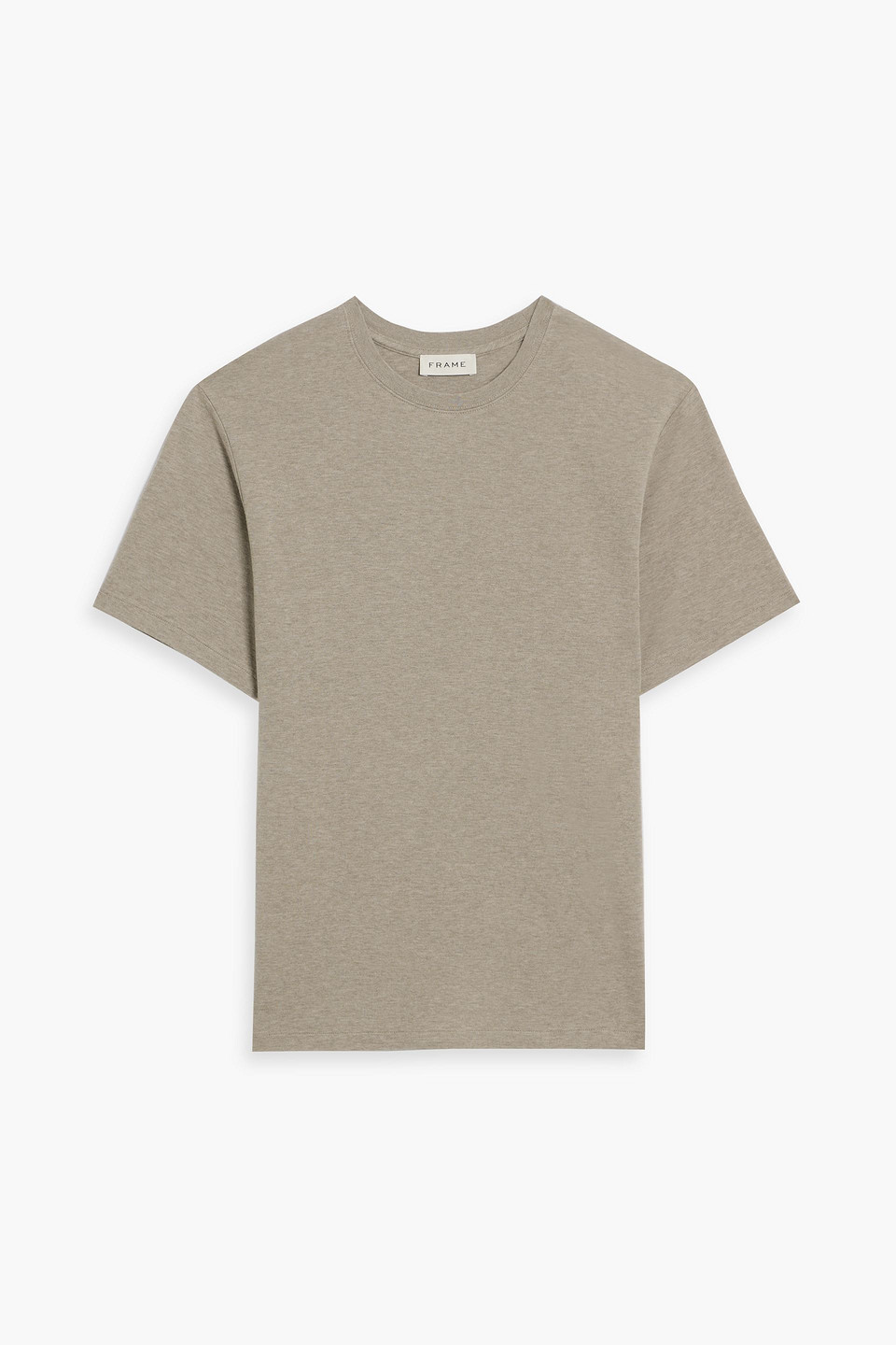 Frame Duo Fold Cotton-jersey T-shirt In Brown