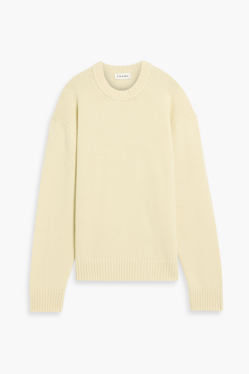 Frame Wool And Cashmere-blend Sweater In Yellow