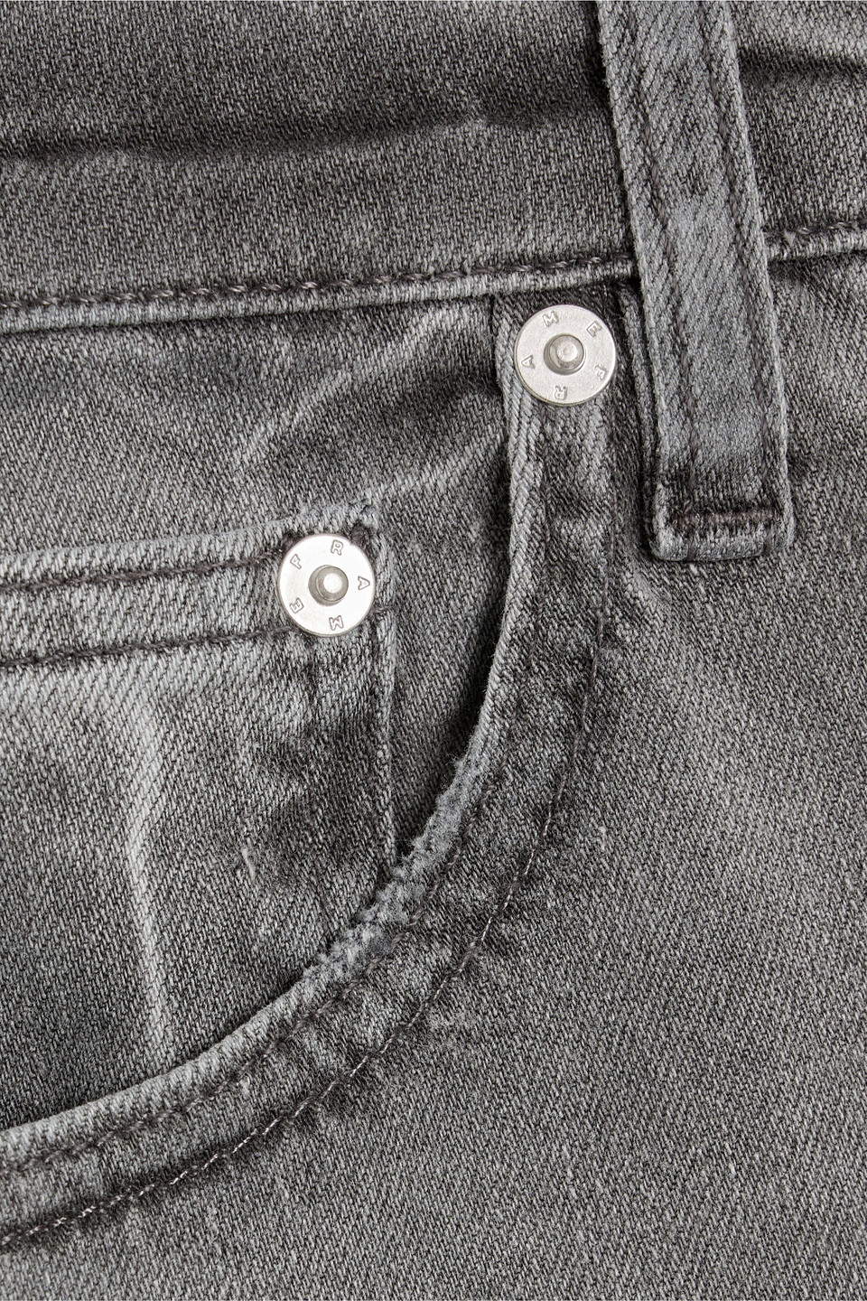 Frame Modern Straight Denim Jeans In Gray