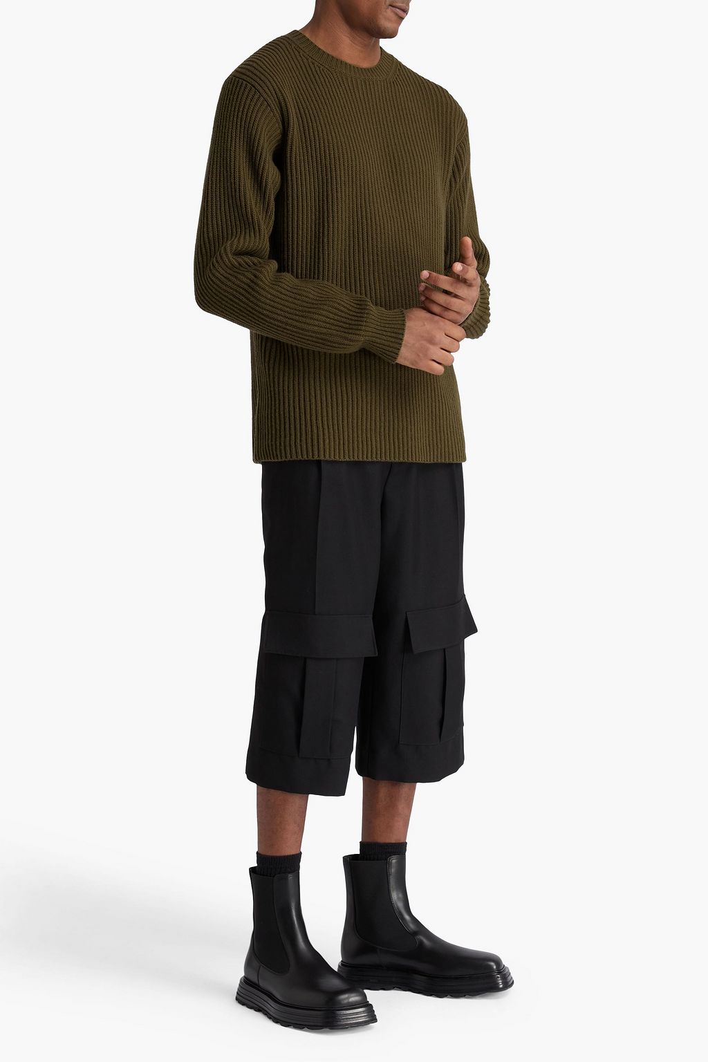 JIL SANDER Ribbed wool sweater