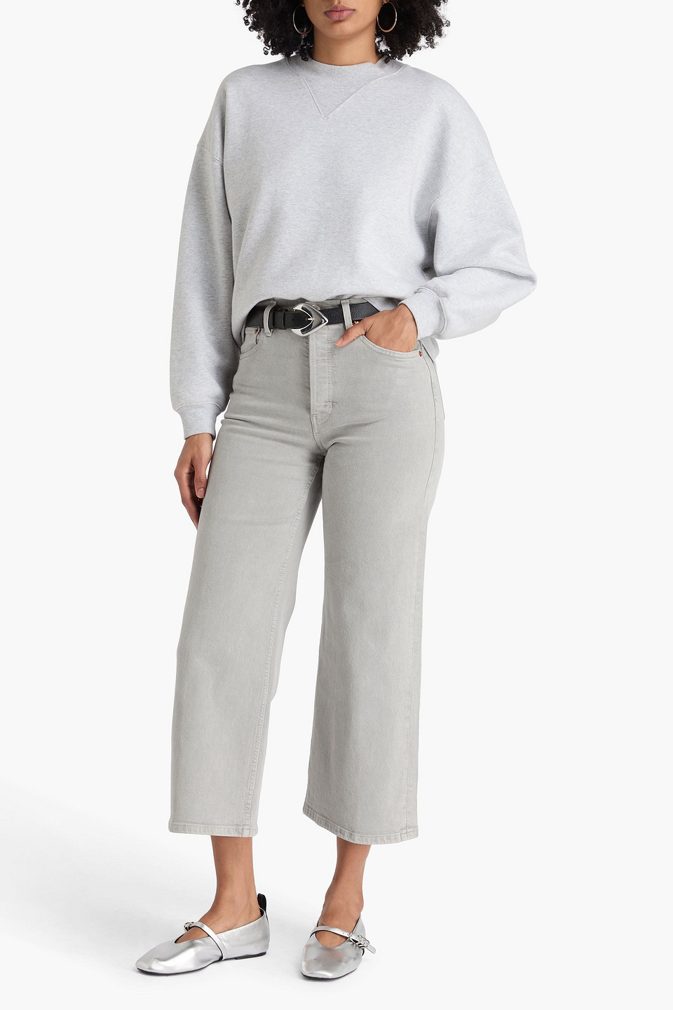  Re/done - Hoch Sitzende Jeans Mit Weitem Bein - Grau - 25 