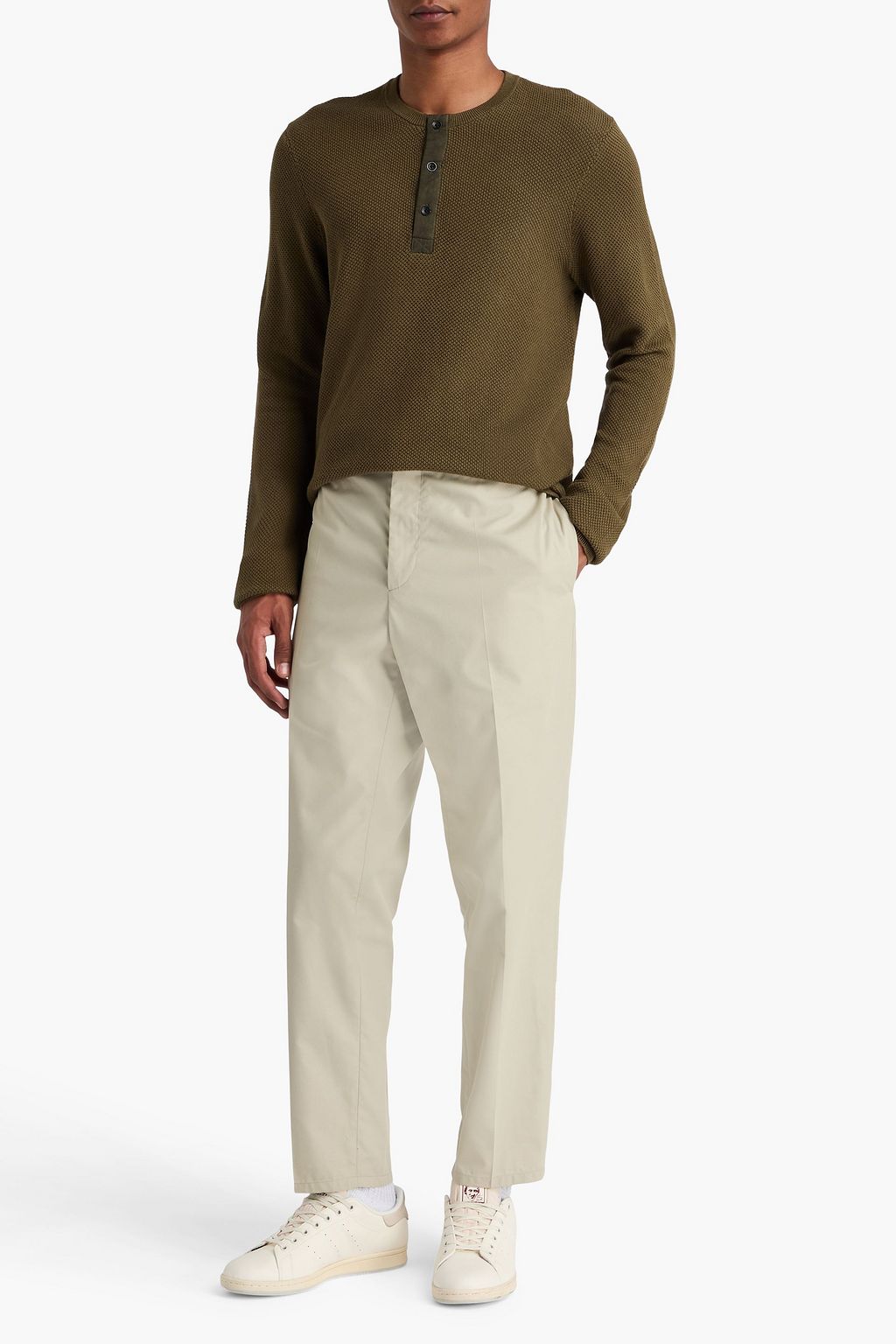 JIL SANDER Tapered cotton-blend twill chinos