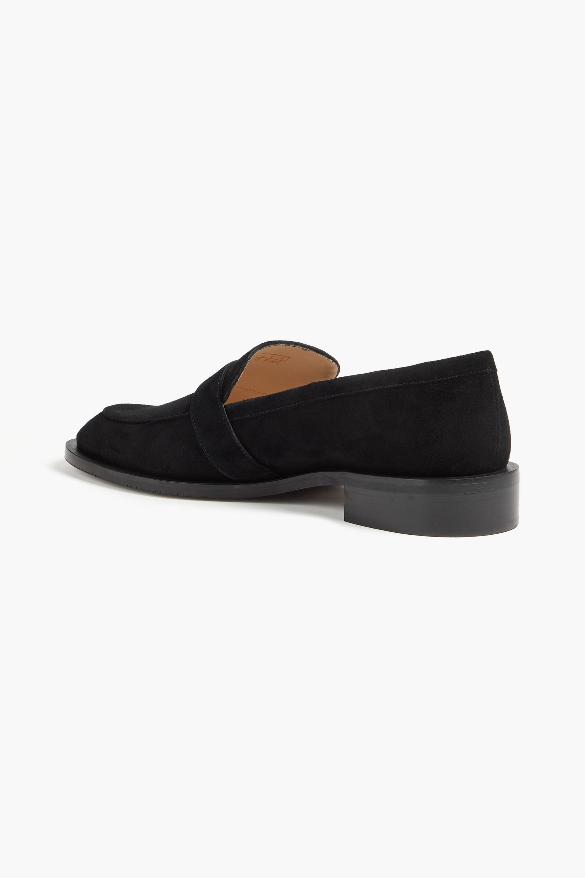 Stuart Weitzman Piper embellished suede loafers